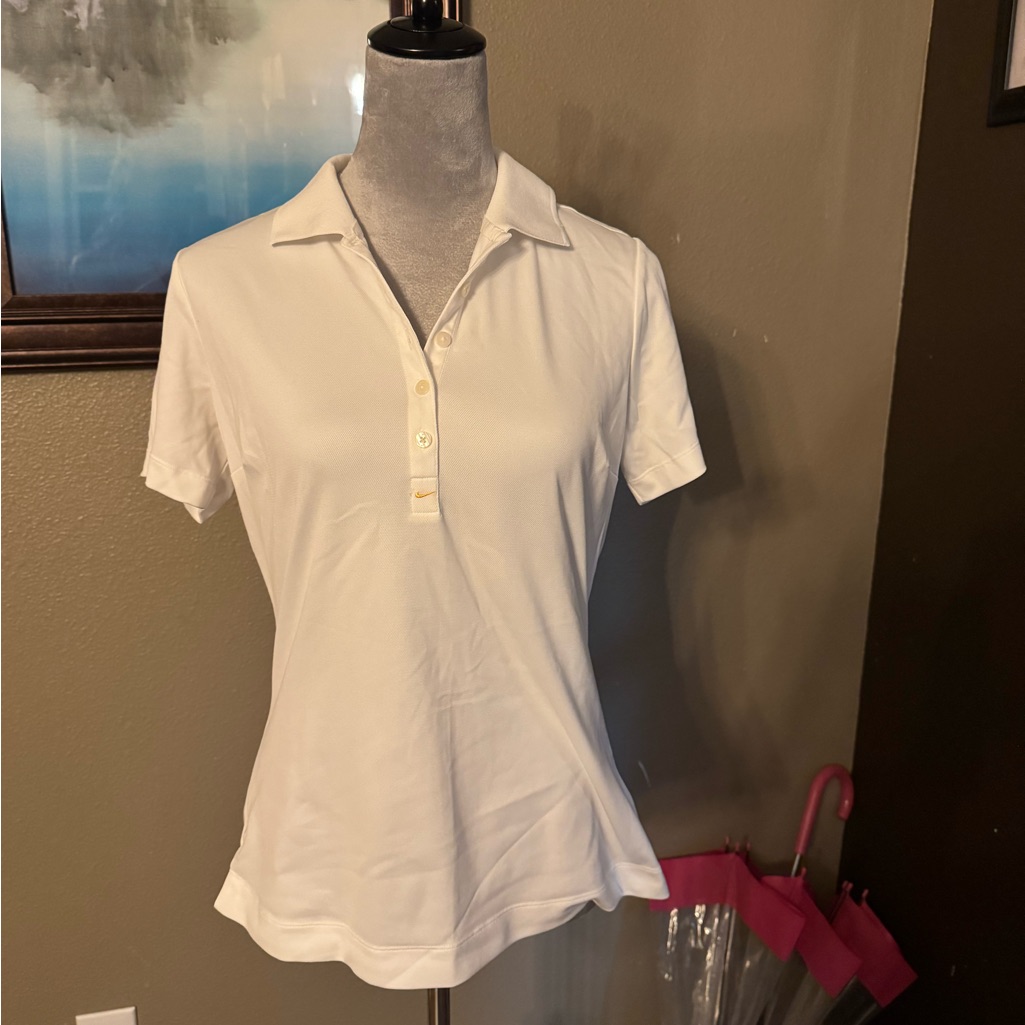 Nike Golf White Short Sleeve Polo Shirt Nike Golf White Short Sleeve Polo Shirt